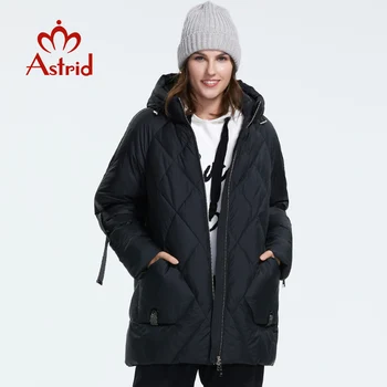 Astrid 2019 Ziemas jaunas ielidošanas dūnu jaka sieviešu virsdrēbes kvalitāti ar kapuci īss stila sieviešu modes ziemas mētelis AR-7137