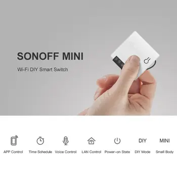 Par Sonoff MINI DIY Smart Switch Nelielu WiFi Slēdzis Alexa, Google Home Tālvadības Signalizācijas Sistēma