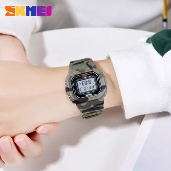 SKMEI Modes Krāsains LED Sporta Digitālo Skatīties Sieviešu Ūdensizturīgs Triecienizturīgs Hronometrs, Modinātājs Gadījuma Pulksteņi reloj hombre