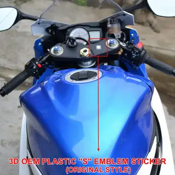 Motociklu 3D Plastmasas Emblēmas Nozīmīti, Uzlīmi Decal Par Suzuki GSX-R GSXR 600 750 1000 1300 Hayabusa Dakšas Augšējā Triple Koku Skava