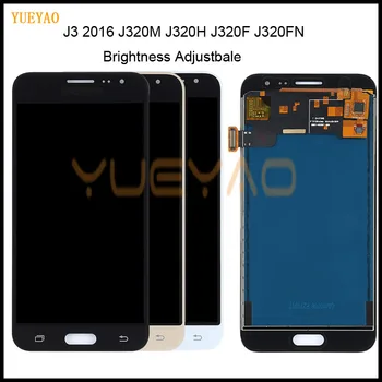 J320 Korekcija Samsung Galaxy J3 2016. Gadam Reklāmas J320 J320F J320M J320Y LCD skārienekrānu, Digitizer Displejs Montāžas Detaļas