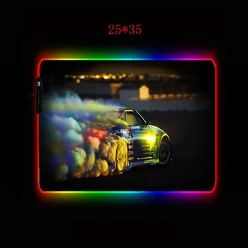 XGZ Atdzist sporta auto RGB galda paklājiņš multi-izmērs atlases LED peles paliktņa datoru, notebook spēle svarīgi, klaviatūru pad