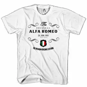 Alfa Romeo Jauda Alfa Sporta 1910 Vīriešu Balts t-veida krekls, T Krekls, Atlaides 100 % Kokvilnas T Krekls Vīriešu