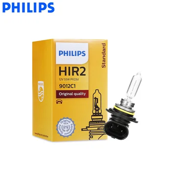 Philips Oriģināls 9012 HIR2 12V 55W PX22d Standarta Oriģinālo Auto Lukturu Auto Spuldzes, Halogēna Lampas, ECE Apstiprināt 9012C1, 1X