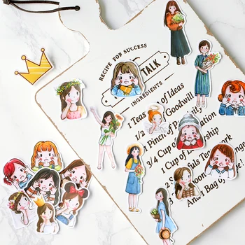 26PCS cute meitene karikatūra Uzlīmes Amatniecības Un Scrapbooking uzlīmes bērniem, rotaļlietas, grāmatas Dekoratīvās uzlīmes DIY Kancelejas preces