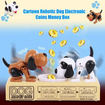 Karikatūra Robotu Suns Elektronisko Monētas, Naudu, Kārbas Cūciņa Banka Smieklīgi Automātiskā Noguldījumu Saglabāšana Lodziņā Bērnu Bērniem Dzimšanas Dienas Dāvana