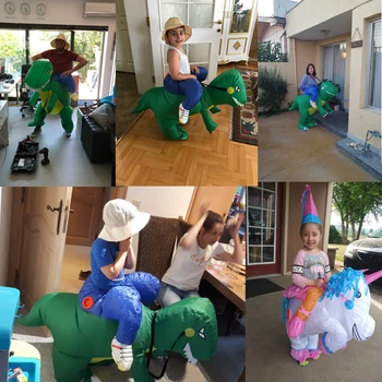 Pieaugušajiem Vai Bērniem Piepūšamās Braukt Uz Pastaigu Dinozauru Dzīvnieku Cosplay Tērpu Halloween Tērpi Sievietēm Cilvēks, Bērnu Masku