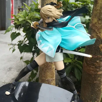 Lensple 27cm Anime Fate Stay Night Likteni KOHA-ACE Sakura Saber Okita Souji PVC Rīcības Attēls Modelis Rotaļlietas augstu kvalitāti, Ar Lodziņu