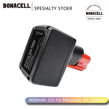 Bonacell 9000mAh 12V Jaudas Instruments, Li-ion Akumulators Milwaukee M12 C12 WS M12 IS Uzlādējams Litija-jonu Rezerves Akumulators, L70