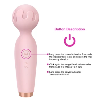IKOKY AV Vibrators Seksa Rotaļlietas Sievietēm 10 Frekvences Mini Zizlis Vibrators Klitora Stimulators G-spot Massager Sieviešu Masturbator