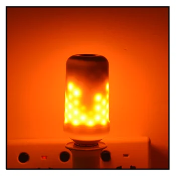 Dinamiskā Liesmu Spožās LED Spuldzes Sacensība Uguns Degšanas Liesmu lampu Brīvdienu Chirstmas Apdare Nakts gaisma E27 E14 85.V-265V