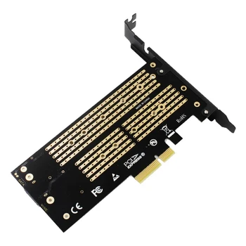 M. 2 NVMe SSD NGFF UZ PCIE X4 Adapteris M, Taustiņš B Taustiņu Dual Interfeisa Kartes Izmanto PCI Express 3.0 X4 2230-22110 Visu Izmēru M2 Konvertētājs