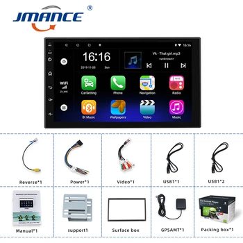 JMANCE Multi-topic Komutācijas 2 Din Android 9.1 Auto Multivides Video Player 7