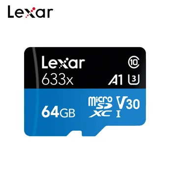 Oriģināls Lexar Class 10 A1 Atmiņas Karte 256 GB 128GB 64GB SDXC V30 U3 32GB SDHC V10 U1 Lexar 633x Micro SD atmiņas Kartes Flash Atmiņas