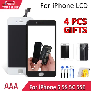 Grade AAA Displejs Priekš iPhone 5 5S 5C 5SE LCD Ekrāns Digitizer Montāža Nomaiņa Ekrāns ar Rāmi Moblie Telefonu Detaļas