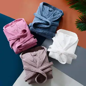 Sleeprobe Ziemas Pagarinās Virsdrēbes Vīriešiem, Sievietēm Toweling Frotē Kapuci Halāti Kokvilnas Mīksts Peldmētelis Ventilācijas Gadījuma Saglabāt Siltu Homewear