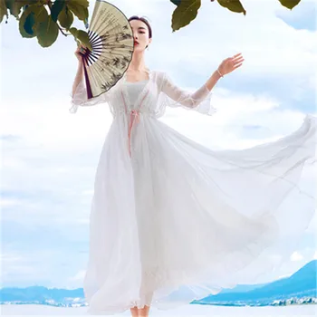Skrejceļa dāmas marli bumbu kleita gara kleita 2020. gada vasaras sexy white īsām piedurknēm slim bohēmietis dress elegants Vestidos