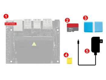 NVIDIA Jetson Nano Developer Kit AI attīstības Paketi ar 64 GB Micro SD atmiņas Karte, Kamera ar 7