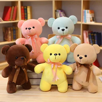 Augstas Kvalitātes Kawaii Radošo Plīša Teddy Bear Rotaļlietas, Lelles, ar Pildījumu uz Leju Kokvilnas Dzīvnieku Bērniem Rotaļlietas Ziemassvētku Dāvana Meitenēm bērniem