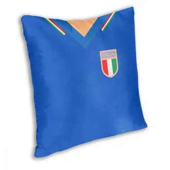 Vintage 1982 Itālijas Futbola Jersey Paolo Rossi Kvadrātveida Spilvens Gadījumā Dekoratīvs Spilvens Futbols Futbols Pielāgota Spilvendrāna