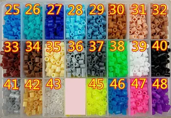 500g/maiss 48 Krāsu Perler Krelles gludināšanas pērlītes 5mm Hama Pērlītēm Drošinātāju Krelles jigsaw puzzle diy