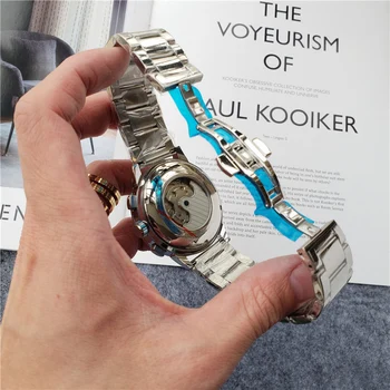 Mehānisko Automātisko Skatīties Vīriešu Rokas pulksteņi Luksusa pielāgot zīmola pašu stilu Vīriešu Ūdensnecaurlaidīgs tourbillon Pulkstenis ar Ādas siksniņu