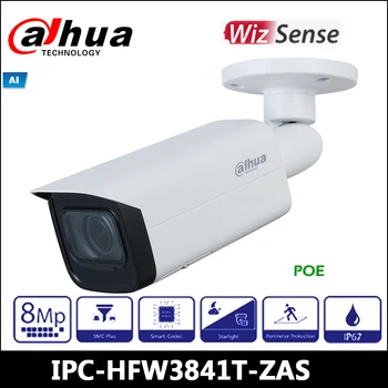 Dahua IP Kameras IPC-HFW3841T-ZAS 8MP IS Maināmu fokusa Bullet WizSense Tīkla Kameras Intelligent noteikšanas Novirzes noteikšana