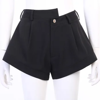 Beyouare kroku gadījuma aukliņu bikses, vasarā sievietēm kabatas streetwear mini šorti 2020. gadam sieviešu eleganta, elastīga vidukļa bikses
