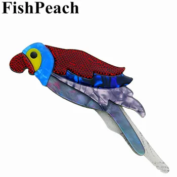 FishPeach Akrila Jauki Putnu Broša Žetons Piespraudes Un Brošas Sievietēm, Bērniem, Krāsains Dzīvnieku Apģērbu Broches Harajuku Piederumi