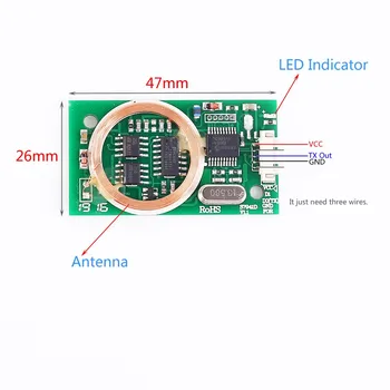 Duālās Frekvences DC 5V UART RFID Lasītājs Bezvadu Modulis ISO14443A 13.56 MHz frekvenci 125KHz IC/ID Kartes