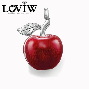 Augļu Apple Kulons,Eiropas Stila Panku Labu naudas sodu Jewerly Sievietēm DIY Augļu Dāvanu 925 Sterling Sudraba,Super Piedāvājumi