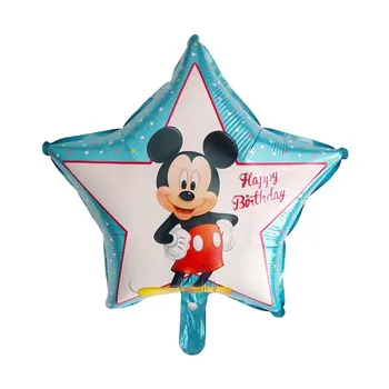 10pcs 18inch Gudrs Zvaigžņu Sirds Mickey Minnie Folija Hēlija Ballons Baby Duša, Dzimšanas dienas svinības, Kāzu Dekori Gaisa piepūšamās Globos