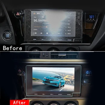 Toyota Corolla 2017 2018 Rūdīts Stikls Automašīnas Navigācijas Screen Protector LCD Touch Ekrānu plēves Pret Skrāpējumiem