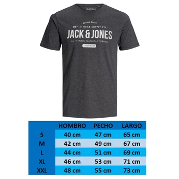 Jack & Jones vīriešu T-Krekls JJEJEANS SS TEE APKALPES KAKLA 20/21 īsām piedurknēm T-Krekls Tumši pelēks Slim fit