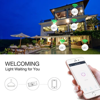 Smart Gaismas Slēdzi Universālā DIY WiFi Atslēgšanās Taimeris Bezvadu Tālvadības APP Kontroles Darbus ar Alexa, Google Home Smart Home 3 Gabali