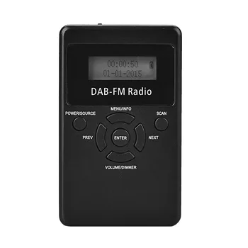 Mini portatīvo DAB digitālais radio portatīvie radio DAB + FM divu joslu uztvērējs, iebūvēts litija akumulators, fm radio raidorganizācijas