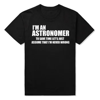 Astronoms Profesionālās darbības Astronomiju Īsām Piedurknēm Lielgabarīta Smieklīgu T Kreklu Grafiskais Harajuku Hip Hop T-krekls Streetwear