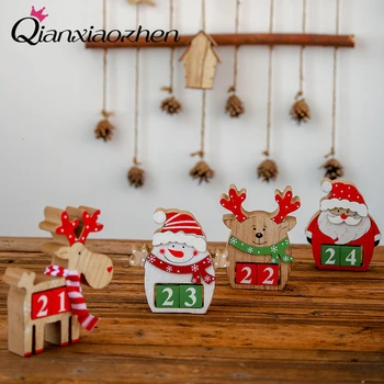 Qianxiaozhen Koka Santa Claus, Sniegavīrs Elk Kalendārs Ziemassvētku Adventes Rotājumi, Dāvanas, Ziemassvētku Rotājumi Atpakaļskaitīšanas Datums