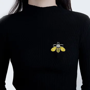 Unikāls Roku darbs Medus bišu Broša kukaiņu Rotaslietas ar sudraba ar melnu un dzeltenu Emalju Pet Mīļotājiem Dāvanu Ideju bezmaksas kuģis