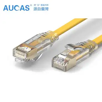AUCAS 5m 10 m 15 m 10 Gigabit Tīkla Kabelis FTP Dzīvoklis komuş datoru kabelis RJ45 Ethernet, Internet LAN, Modem Router Profesija