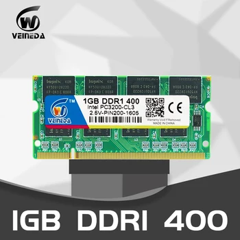 VEINEDA ddr1 1gb ram Grāmatiņa 2GB 2x1GB PC3200 DDR400 400Mhz 200pin DDR1 Sodimm Klēpjdatoru Atmiņas RAM