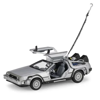 Lējumiem 1:24 Mērogā Modeļa Automašīnas Rotaļlietas Delorean Filmu Atpakaļ Nākotnē Daļu 1/2/3 DMC-12 Metāla Sakausējuma Rotaļu Auto Bērniem Dāvanu