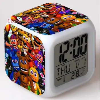 Piecas Naktis Fredijs Bērniem Rotaļlietas Modinātājs Led elektronisko pamosties ciparu pulkstenis gaismas tabulā reveil wekker
