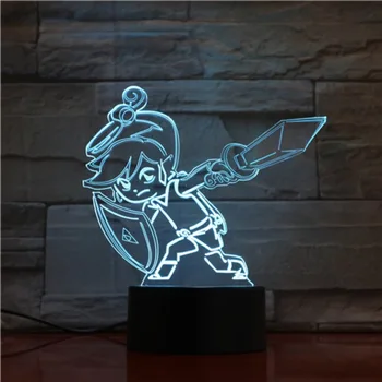 Legend of Zelda Attēls Bērnu Nakts Gaisma LED Touch Sensors Piliens Kuģa Guļamistaba Dekoratīvās Lampas Svētku Dāvanu Nakts Lampa USB