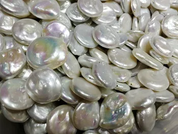 VIENS GABALS saldūdens pērles gandrīz balto dzīvoklis baroka 18*25mm par DIY kaklarota vairumtirdzniecība