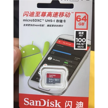 SanDisk Ultra Atmiņas Kartes 16GB 32GB 64GB, 128GB micro SD atmiņas Kartes microSDHC microSD UHS-I tf kartes A1 Viedtālrunis