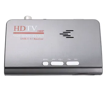 DVB-T, DVB-T2 reveiver Zemes Ciparu 1080P DVB-T, DVB-T2 VGA CVBS TV Uztvērējs Uztvērējs Ar Tālvadības pulti HD 1080P