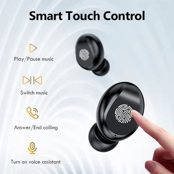 2000mAh Power Bank Bezvadu Austiņas Bluetooth 5.0 TWS Austiņas Mini In-ear Stereo Darbojas Atbalsta iOS/Android Telefoniem HD Zvanu