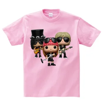 Rožu T-krekls Un Bērnu Pistole T-krekls Ar Pistoli Un Rožu Smieklīgi T-krekls Hip hop Augstas Kvalitātes Boy & Girl vasaras Apģērbs