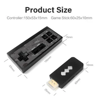 4K HDMI Video Spēļu Konsole, Taisnība, Bezvadu Kontrolieris Y2 Mini Retro Konsoles Uzcelta 568 Klasiskās Spēles Dual Spēlētāji HDMI/AV Izeja